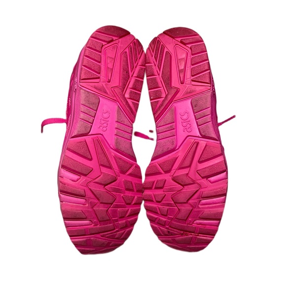 Asics Gel Kayano Running Shoes Neon Pink Trainers - Picture 6 of 8